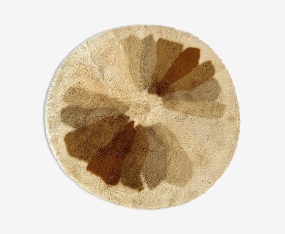 Tapis rond vintage années 70s