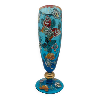 José Sir Royo Hand Painted Glass Vase