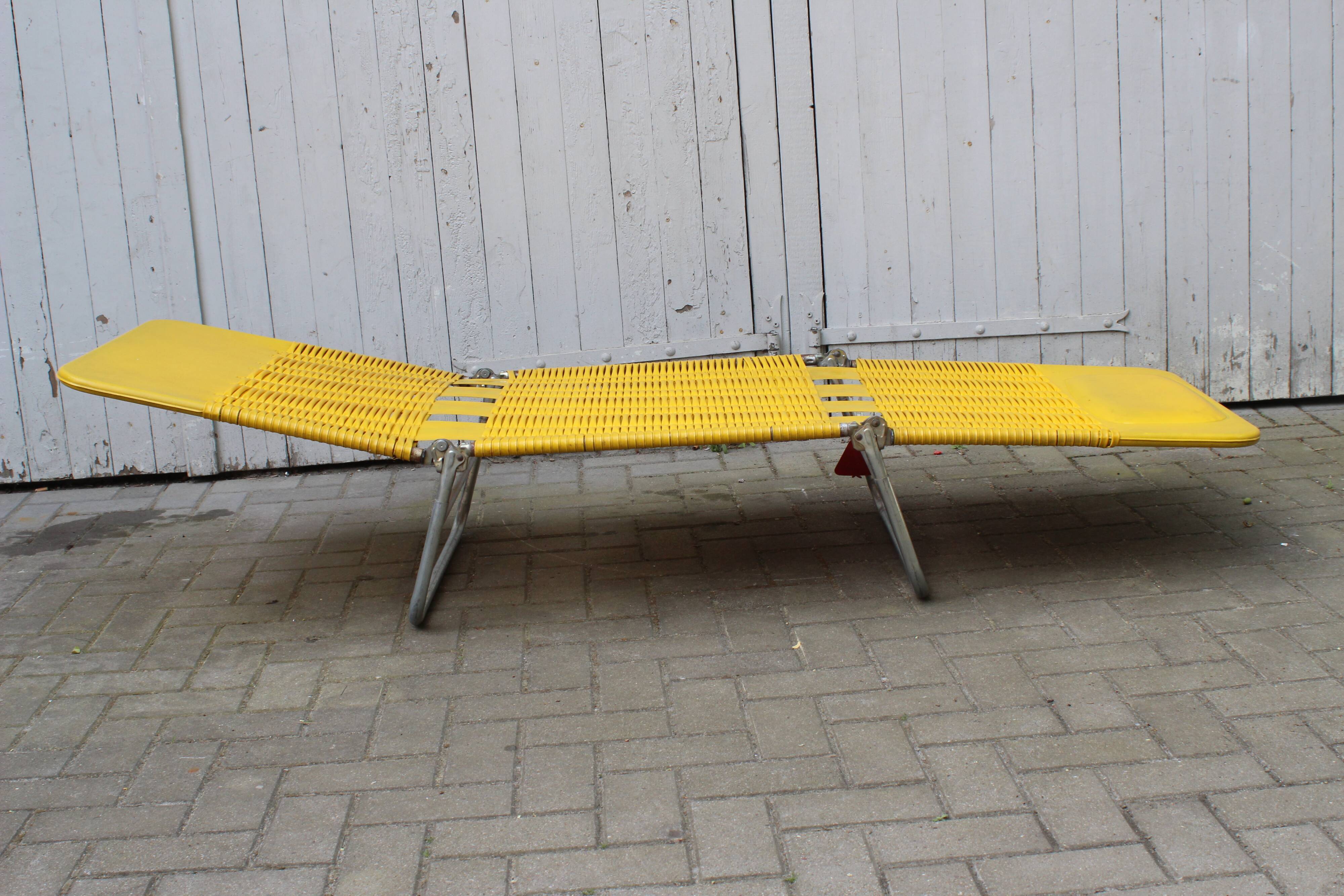 Vintage deckchair kurz design, germany 1960