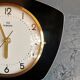 Vintage formica clock silent trapezoid wall clock "Romatic black"