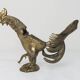 1960 rooster ashtray in spelter signed FC