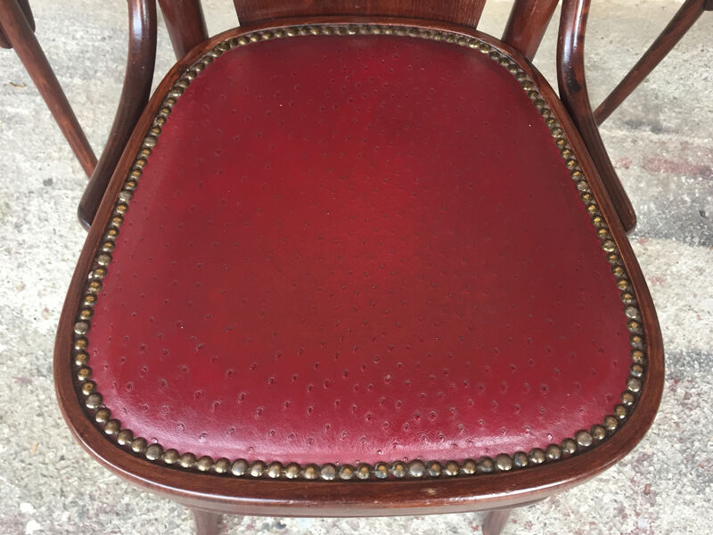 Bistro armchairs, bentwood, Scheepers, made in Belgium