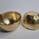 Pair of vintage Indian hammered metal bowls