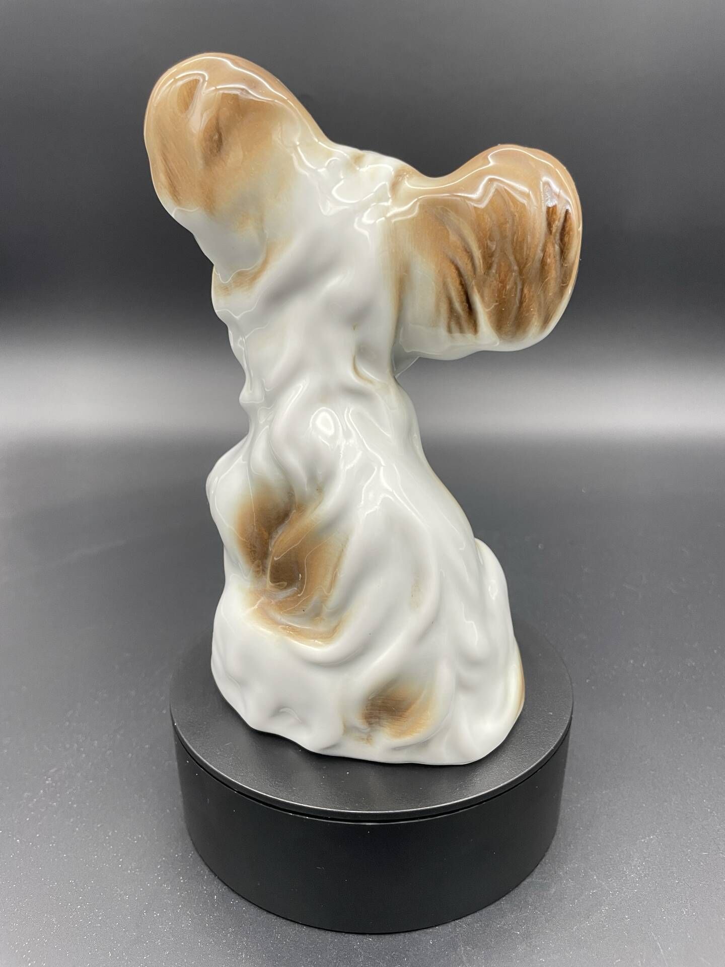 Vintage porcelain dog sculpture IRIS – Romania, 1960s–80s