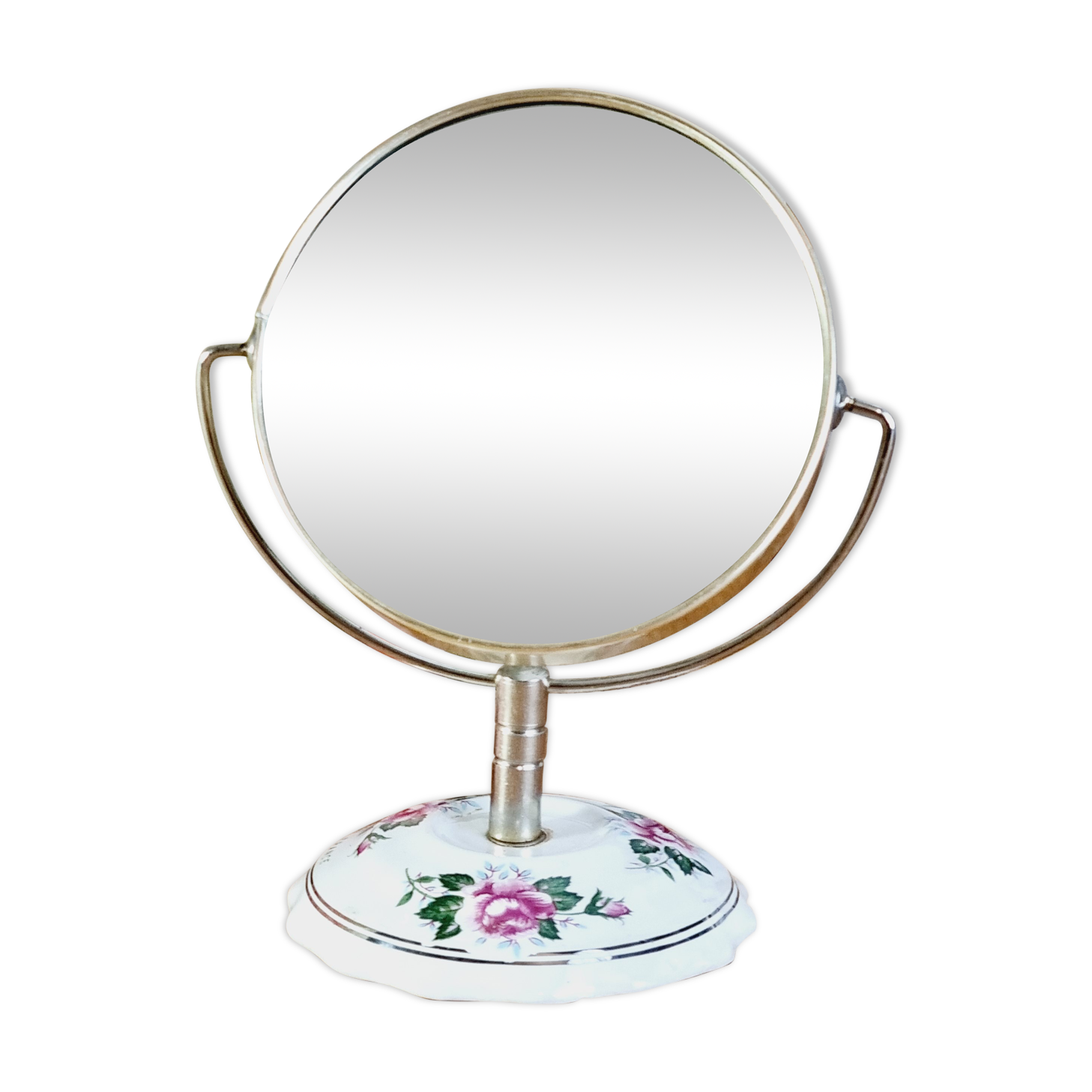 Small mirror psyche bi-face shepherdess of France