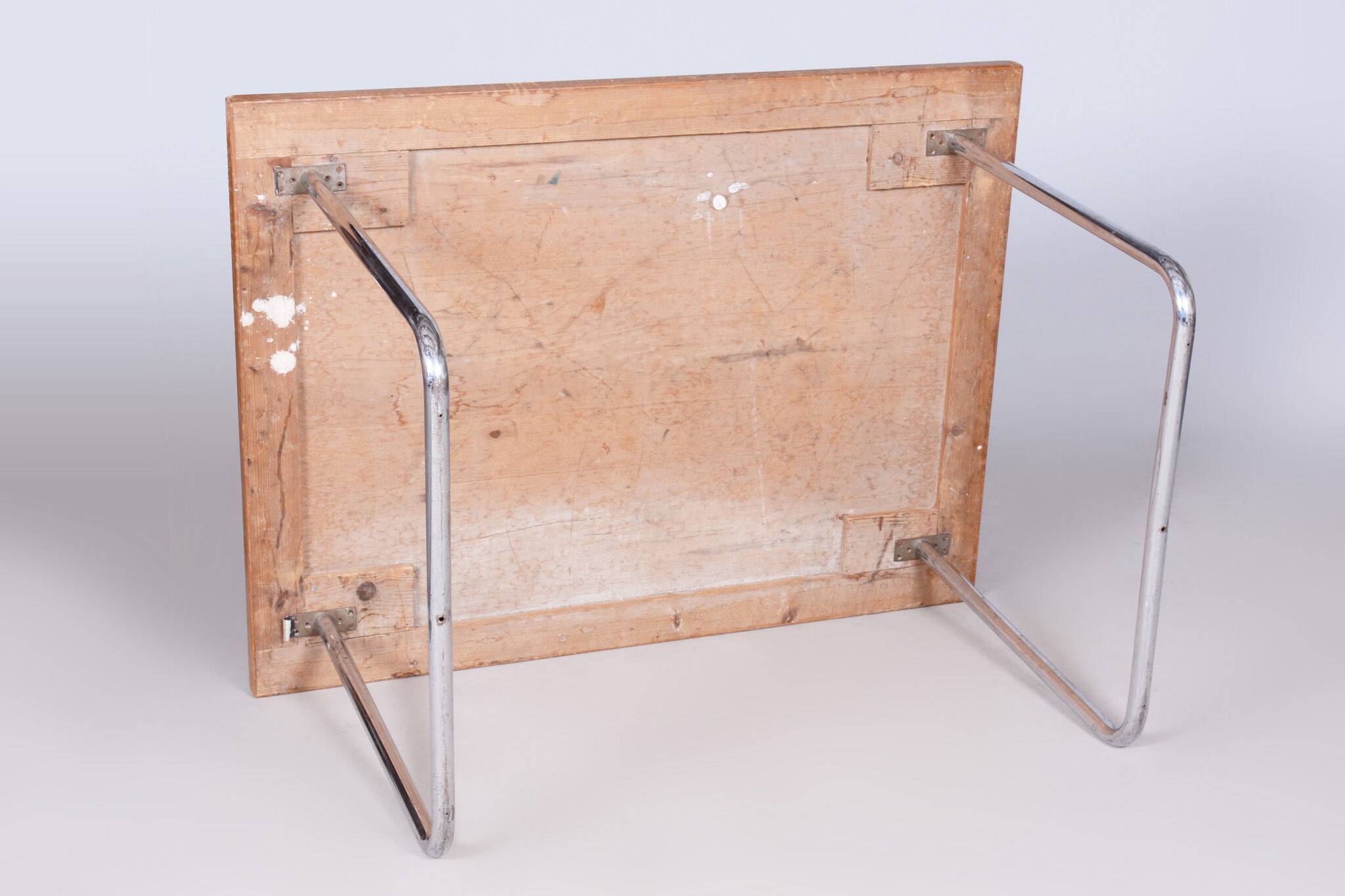 Original Bauhaus Dining Table, by Mücke - Melder, Well Preserved, Czech, 1930s