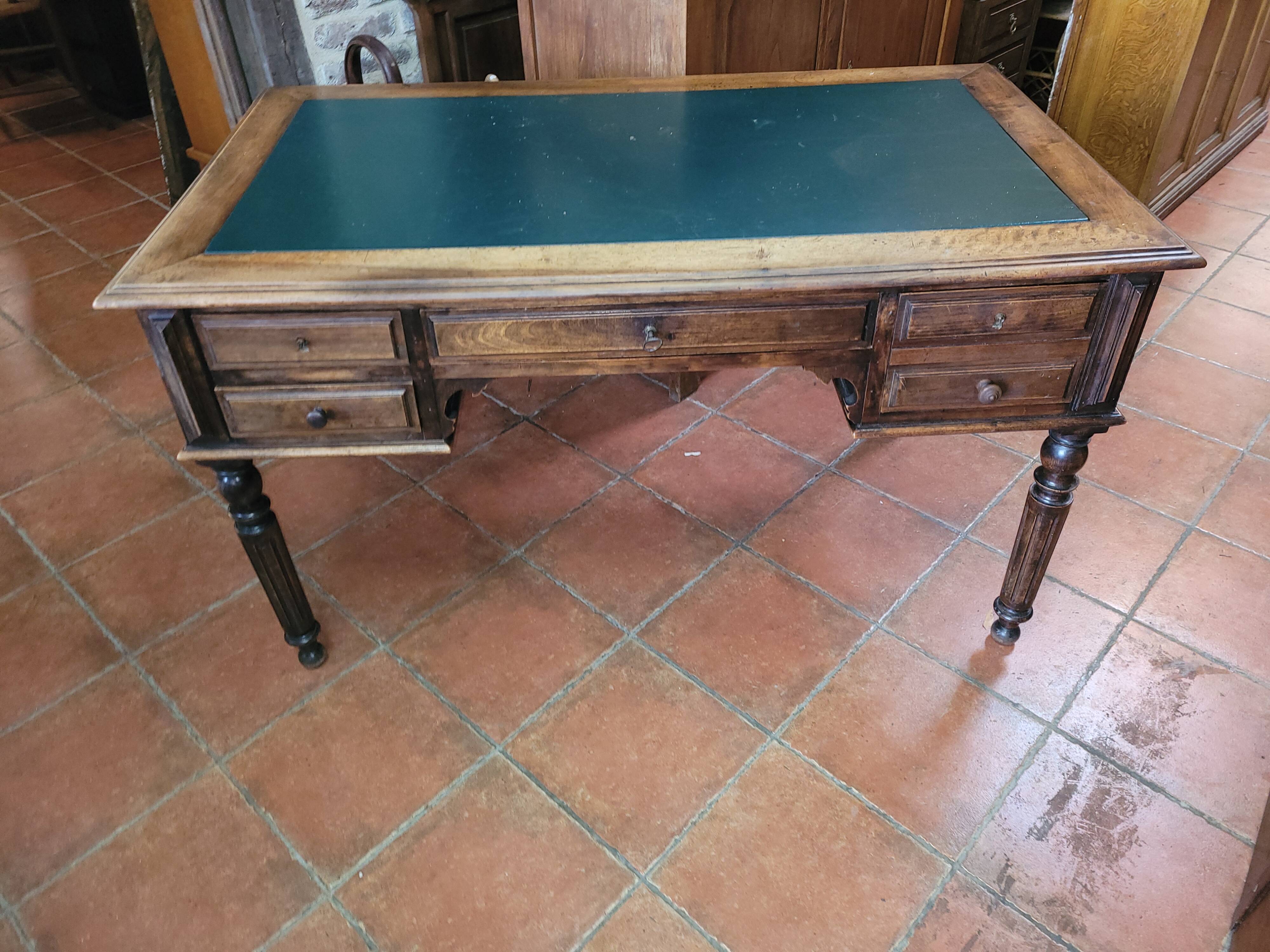 Old Louis Philippe style desk in walnut