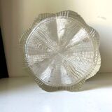 Vintage Scandinavian Midcentury wall or ceiling light in metal & glass