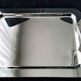 Shiny stainless steel serving platter 41.5 x 30.5 cm
