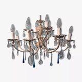 Italian  Two Tier Crystal Chandelier