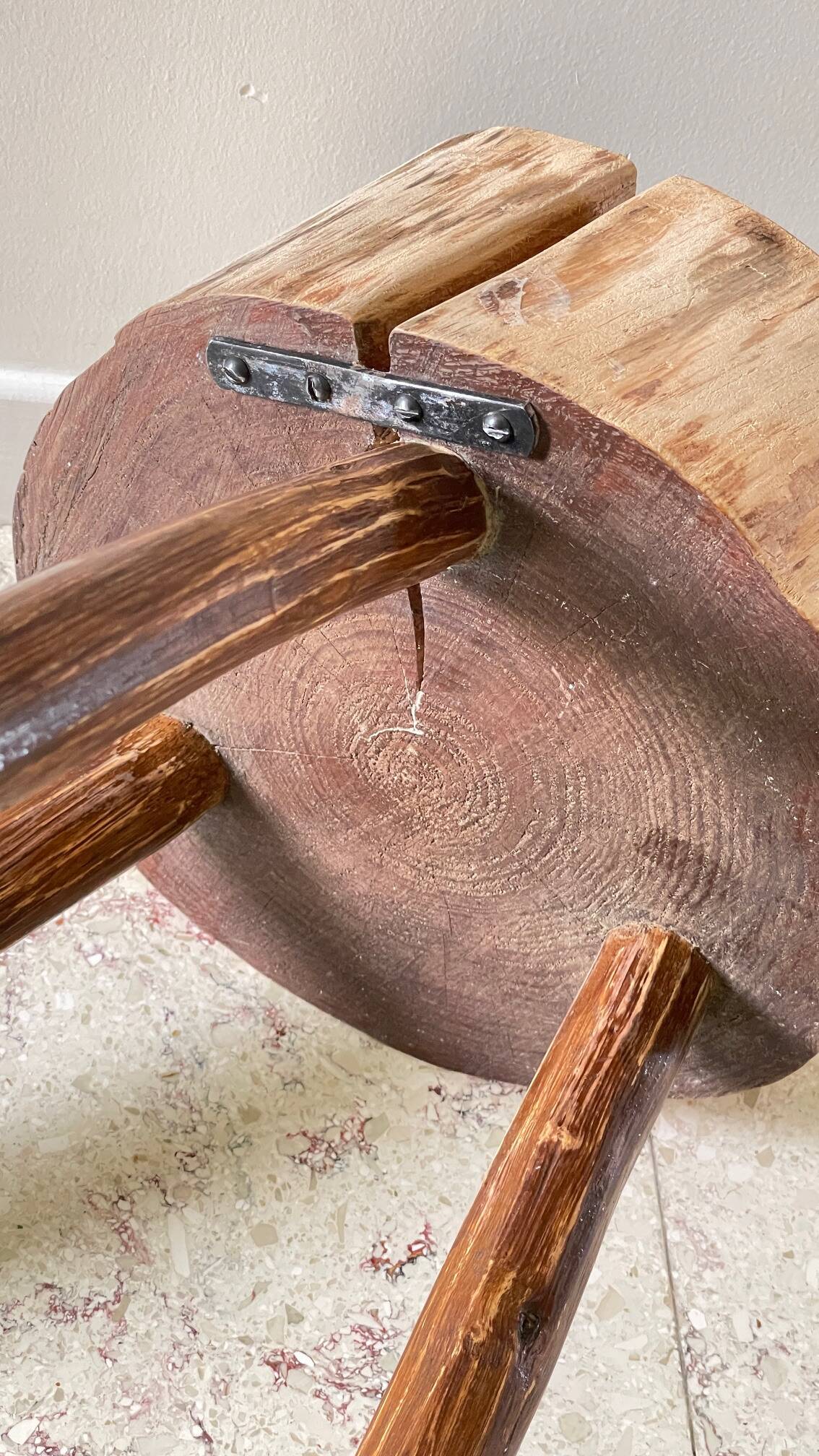 Vintage brutalist stool