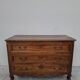 Louis XV style commode in solid walnut, 19th century rustic.