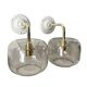 Pair of vintage smoked glass sconces