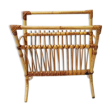 Rattan magazine holder