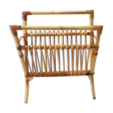 Rattan magazine holder