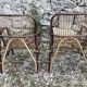 Pair of rattan armchairs