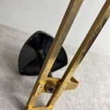 1960s wall-mounted coat rack with 3 hooks