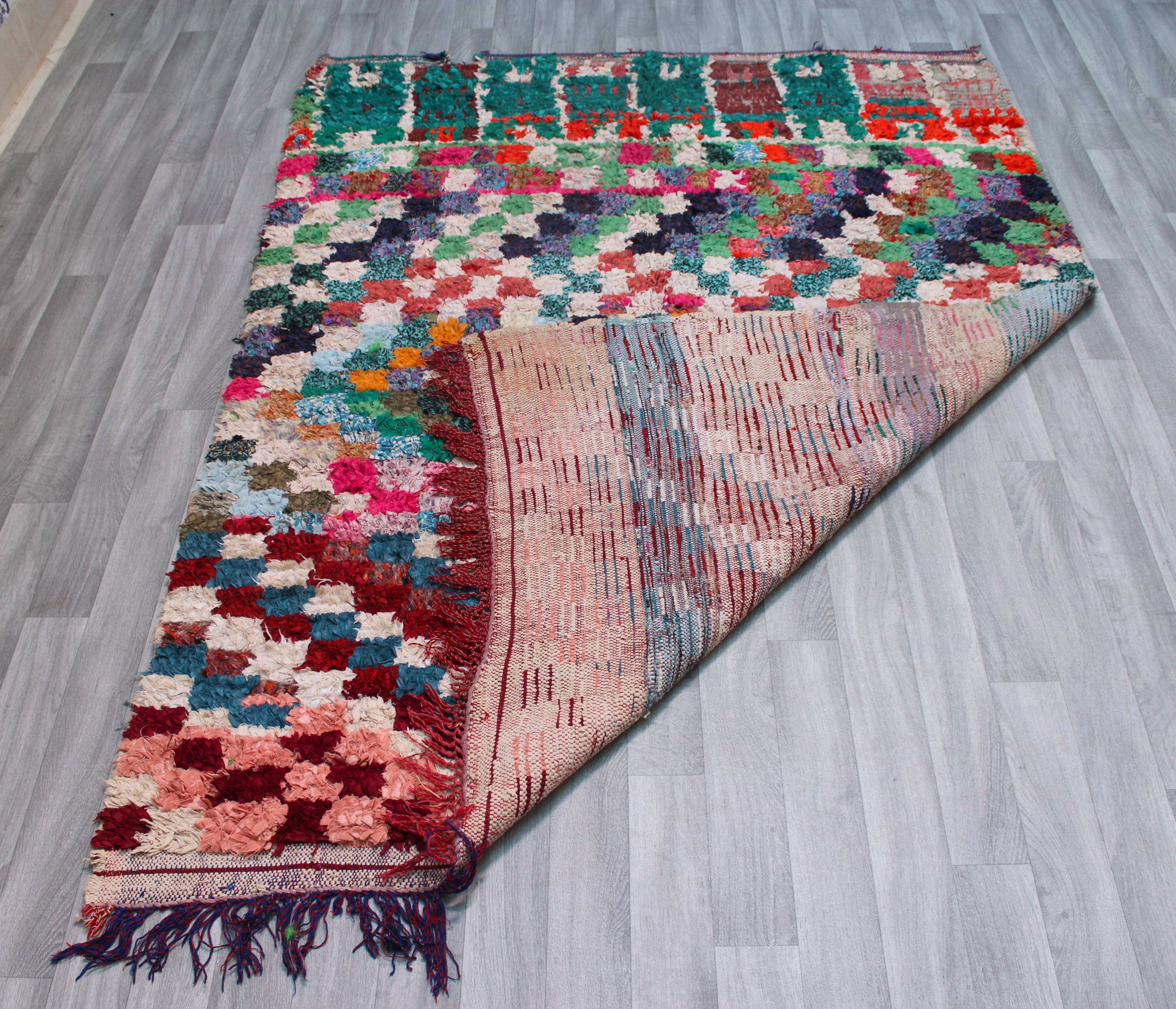 Moroccan rug, Boucherouite, Berber boucherouite carpet,boucherouite Moroccan berber carpet.