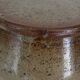 Glazed pottery water butter dish