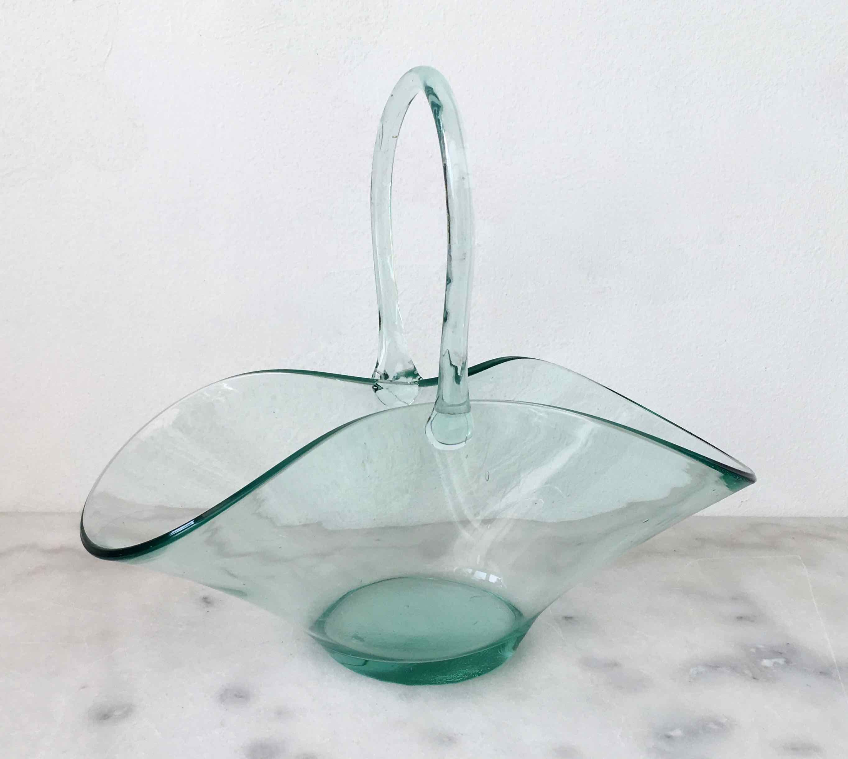 Candy basket blown glass