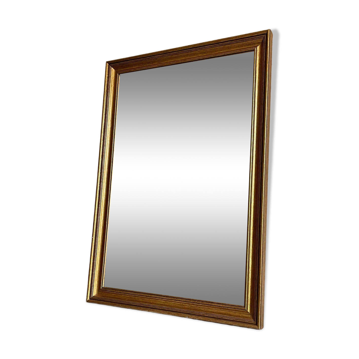 Miroir cadre bois doré