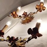 Golden forging sconces. Spain 1940s.