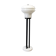 Iron floor lamp, glass and marble, Italy 70s