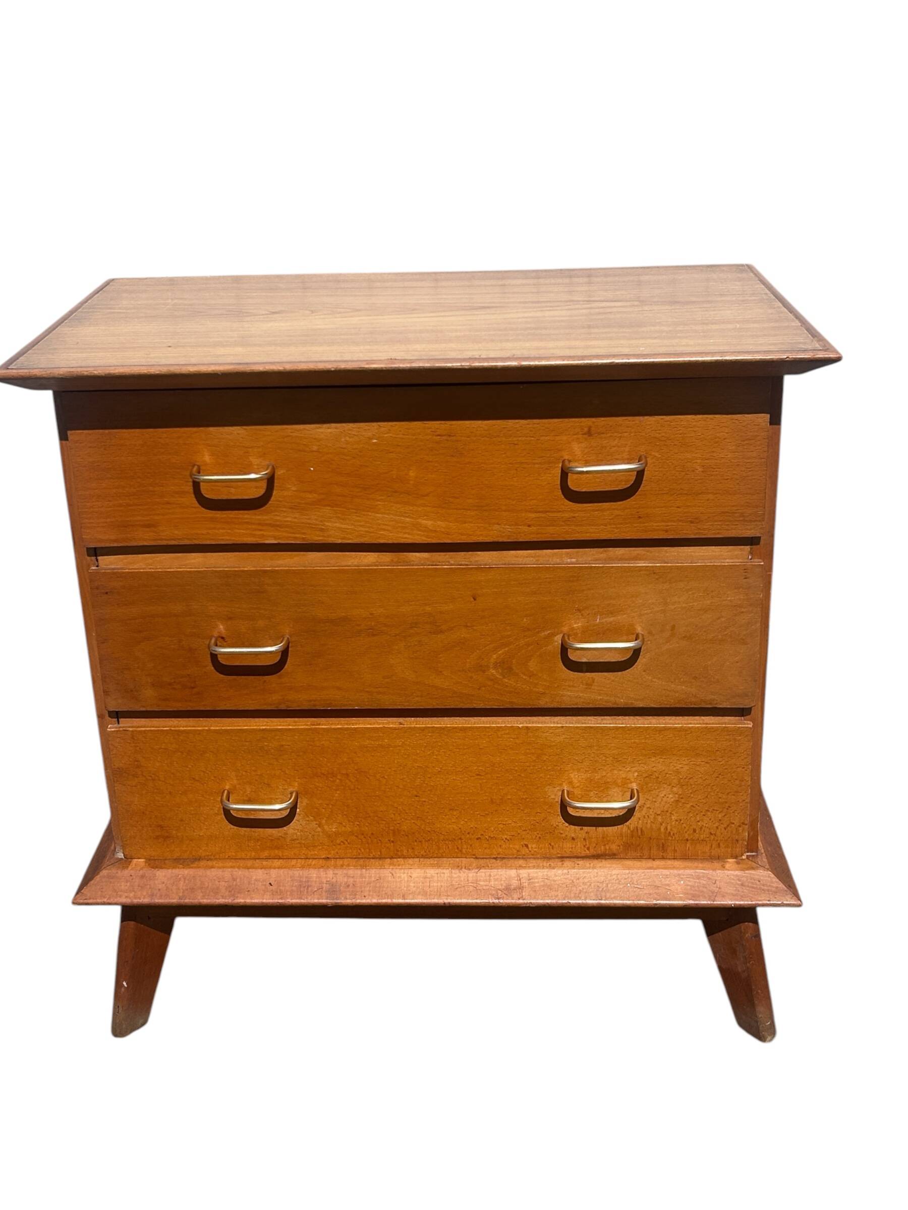 oak commode with tapered legs 1950