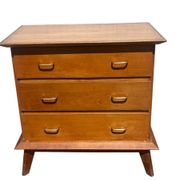 oak commode with tapered legs 1950