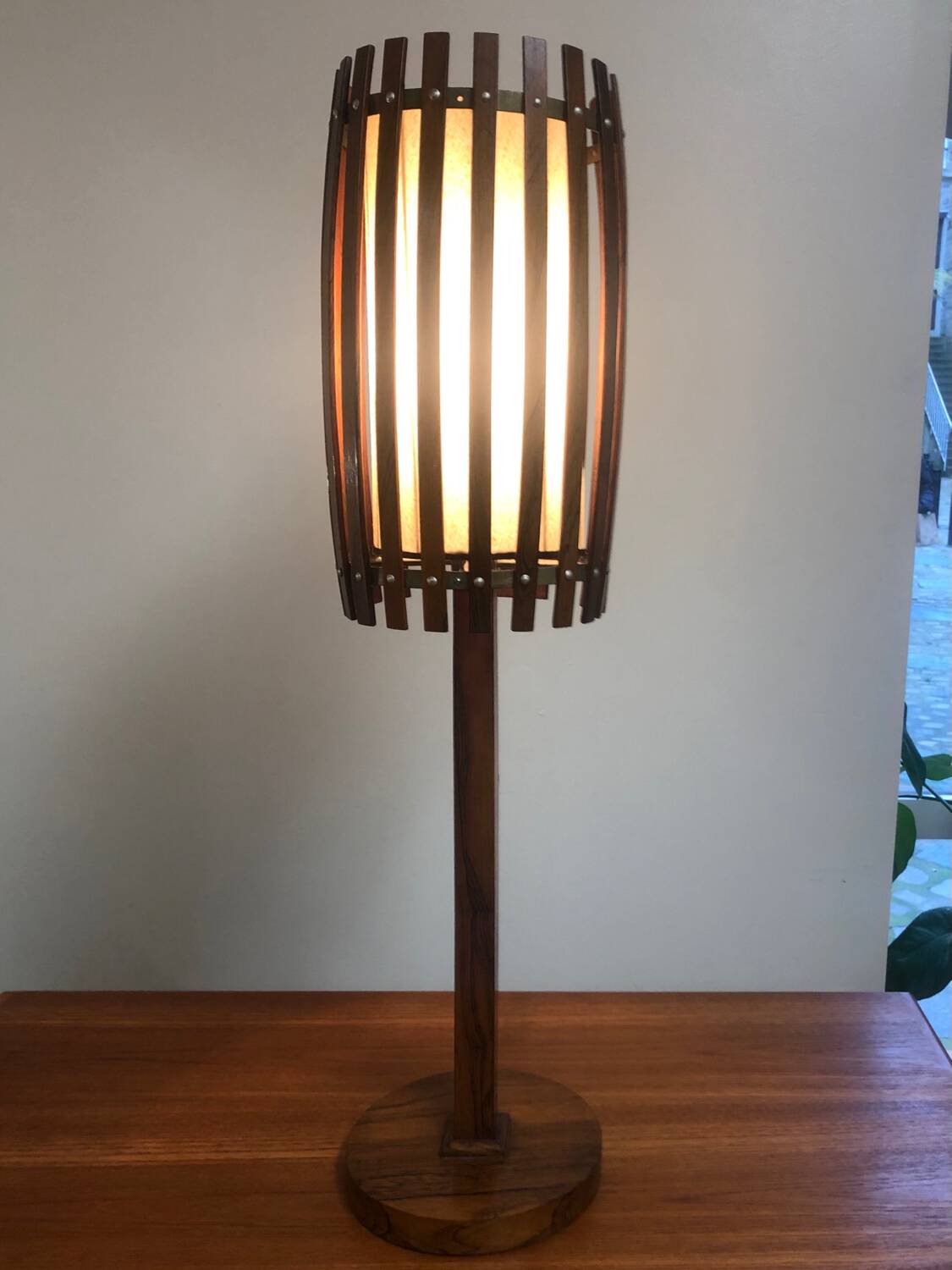 Rosewood floor lamp