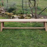 Solid oak farm bench