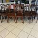 Set of 12 mismatched bistro chairs Thonet, Baumann, Fischel 1930