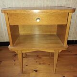 Blond wood bedside table