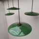 Lot de 4 lampes en tôle émaillée
