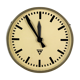 Industrial railway clock by Pragotron, 1960s