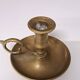 Antique hand candlestick in solid brass - 19th-century Martinet - Country decor C