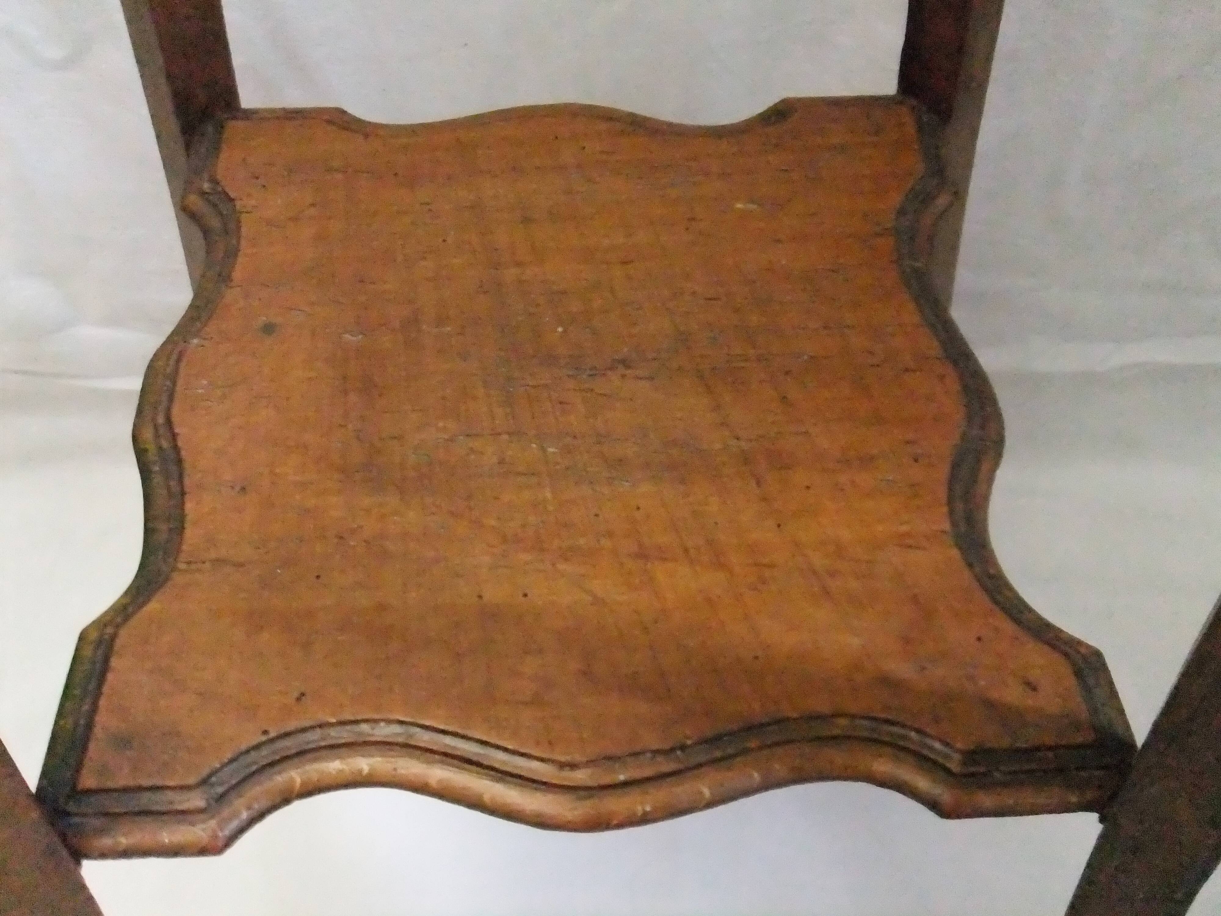 Wooden side table, pedestal console, 110 cm, plant stand, statue, sculpture