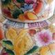 Large Chinese ginger jar with multi-colored porcelain lid