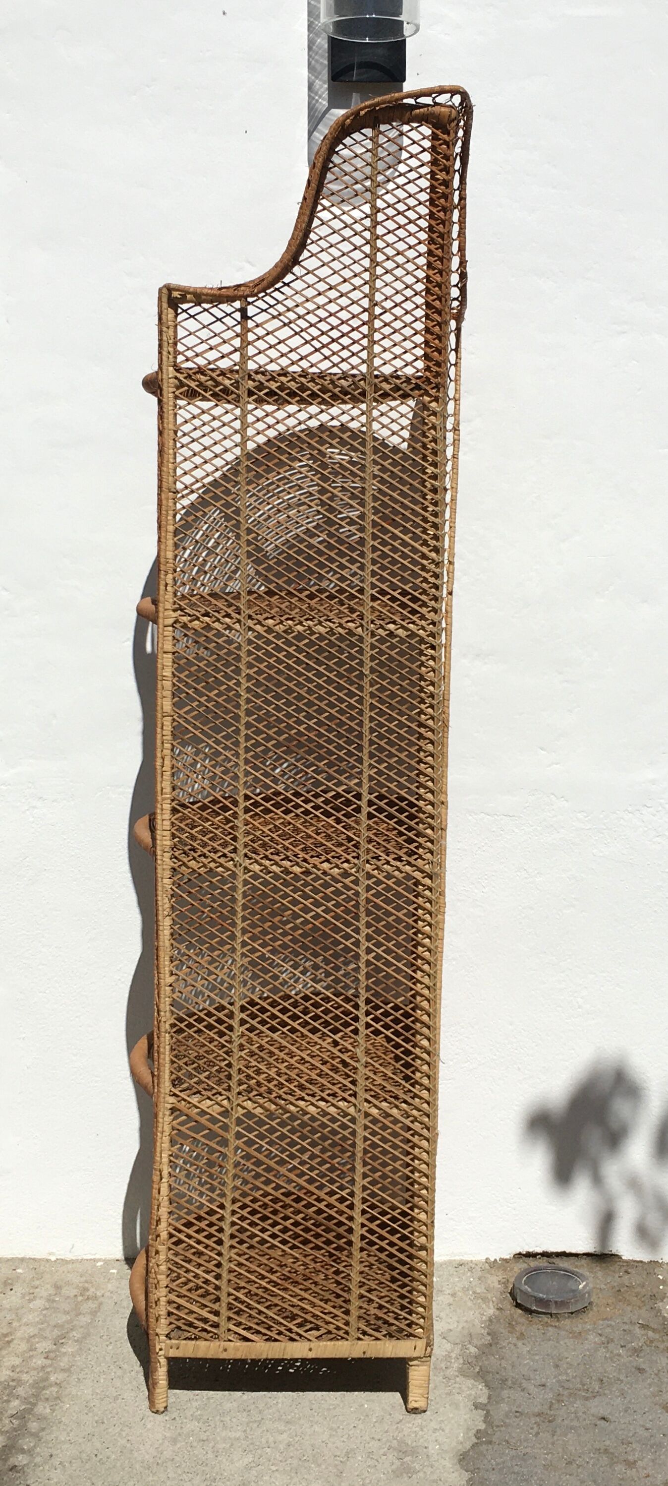 Vintage rattan shelf