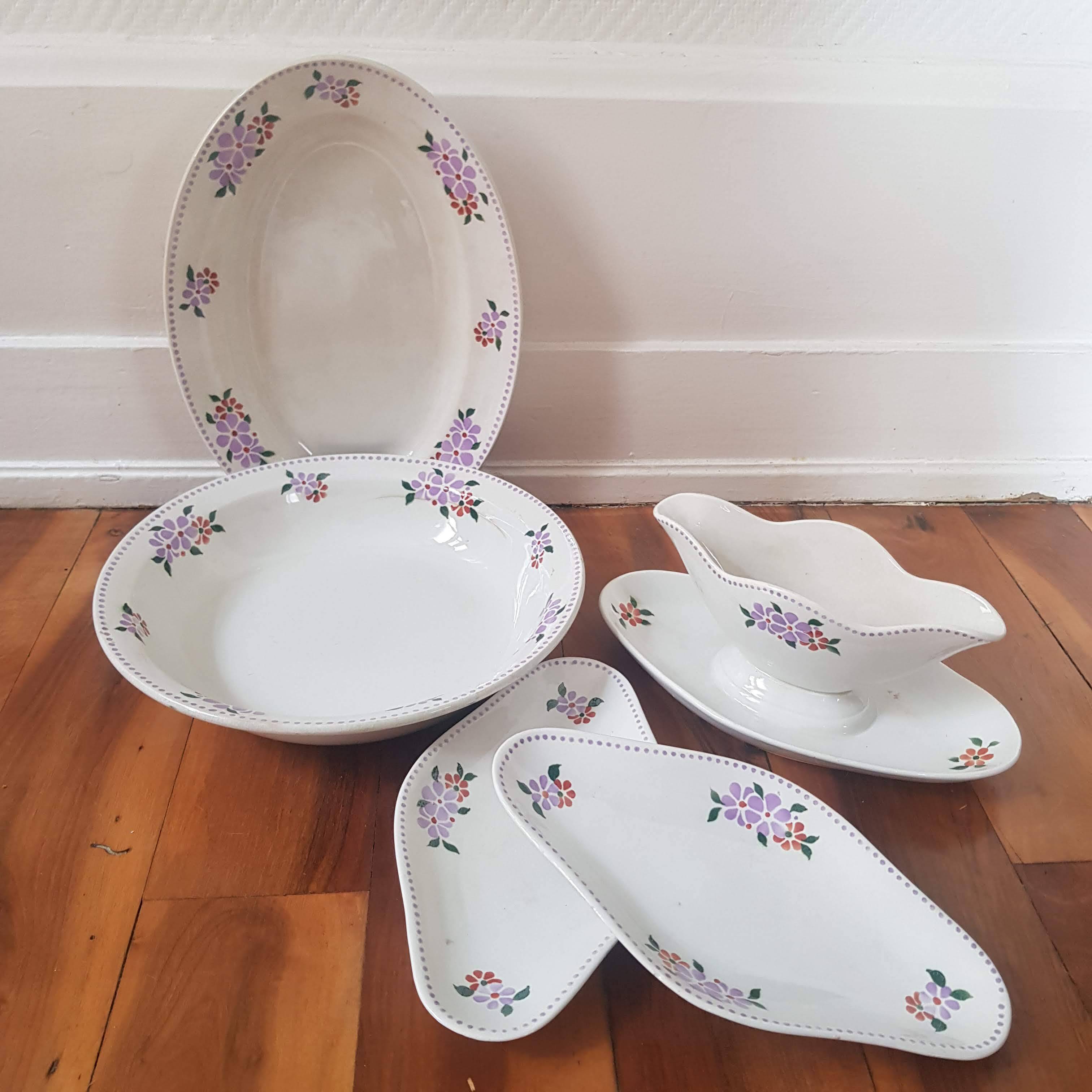 Set of 5 serving dishes Saint Amand Nouvelles Galeries