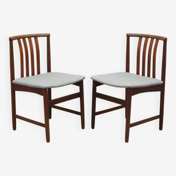 Set of two teak chairs, Danish design, 1970s, production: Denmark