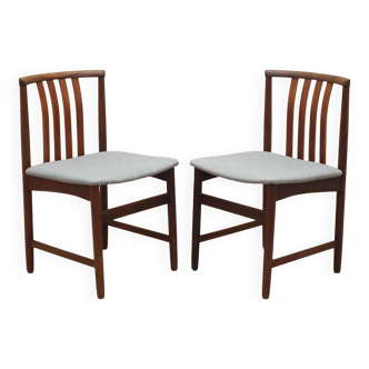 Set of two teak chairs, Danish design, 1970s, production: Denmark