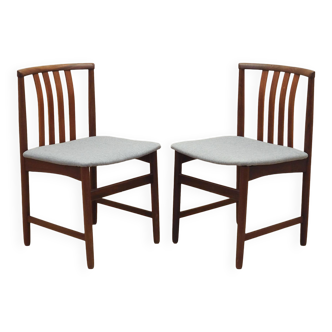 Ensemble de deux chaises en teck, design danois, années 1970