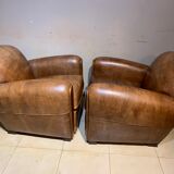 Paire de fauteuils club