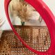 Miroir rouge vintage