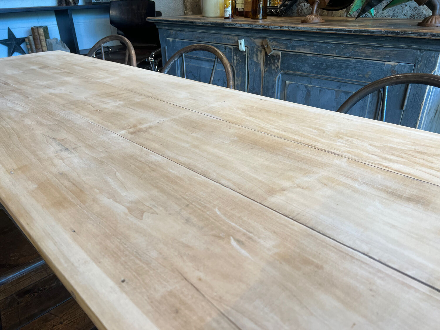 Patinated dining table