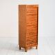 Birch tambour door cabinet, 1940s