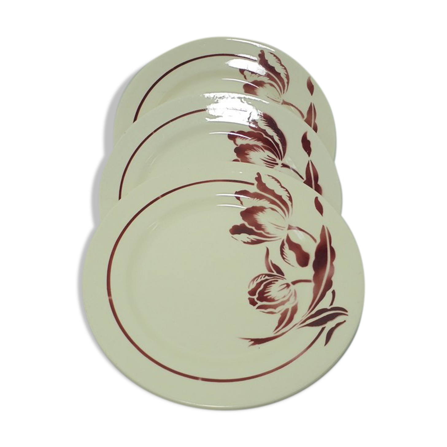 Set of 3 plates Badonviller