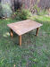 Brutalist oak coffee table
