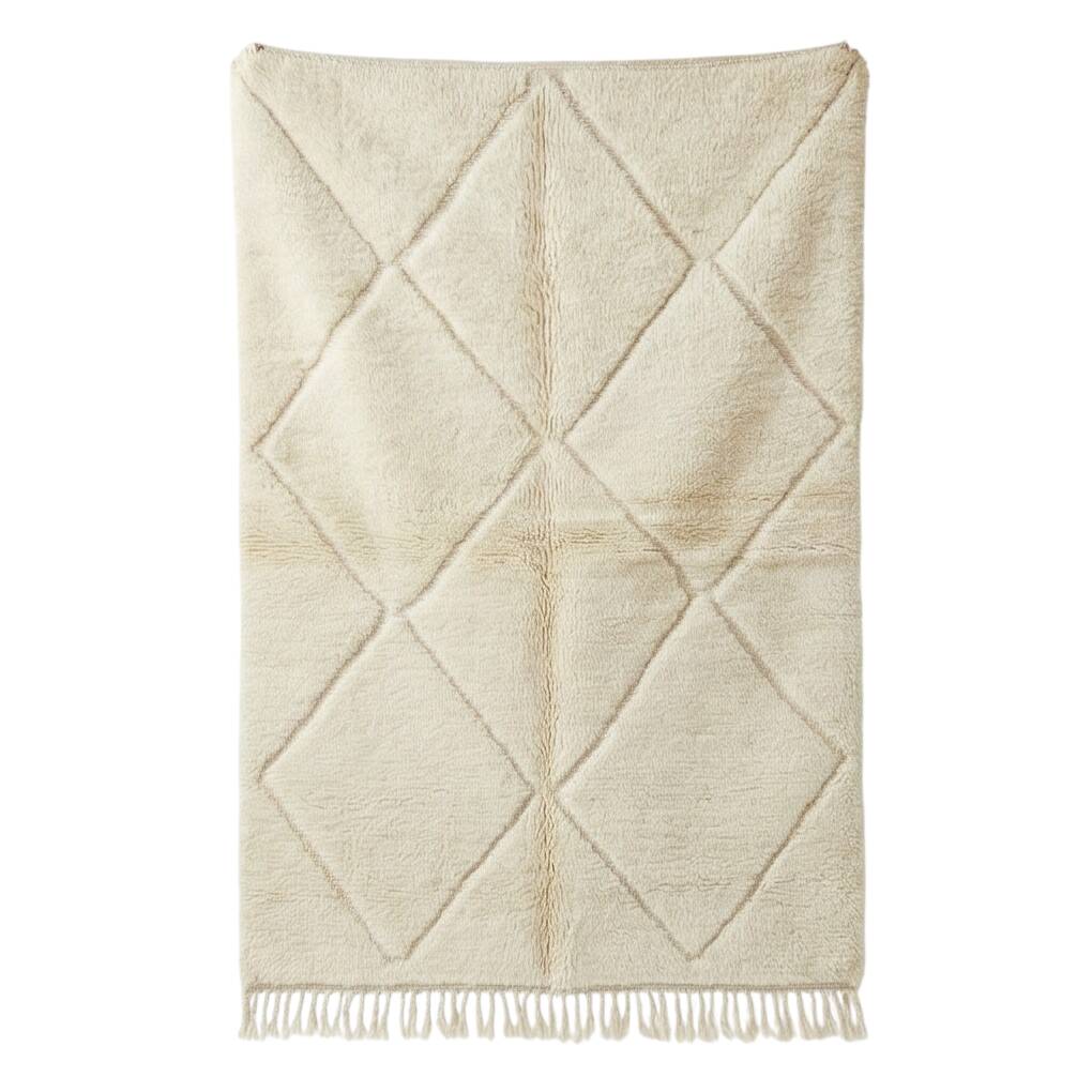 Berber rug with white diamonds 150x250 cm